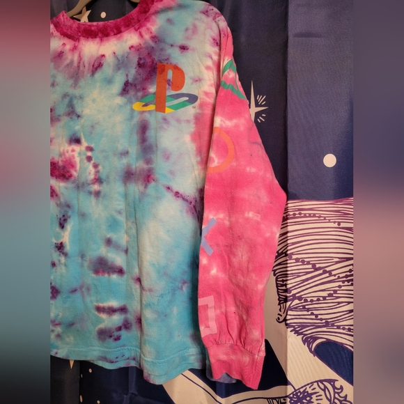 Playstation Hand-Done Tie-Dye Shirt - Picture 3 of 13